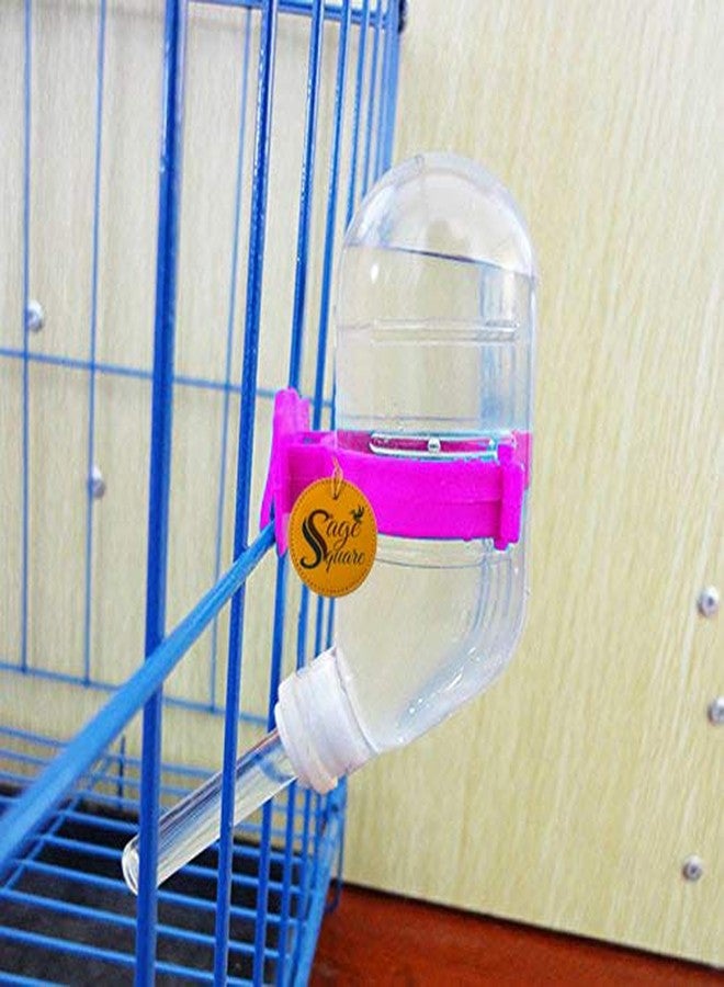 سايج سكوير زجاجة ماء محكمة الإغلاق بتفريغ الهواء سعة 60 مل مناسبة للهامستر/الجرذ القزم/الجرذان/الفئران/خنزير غينيا/النمس/الأرنب (لون وردي) - Image 3